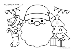 カテゴリ「クリスマス」の塗り絵 - ぬりえやさんドットコム