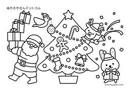 カテゴリ「クリスマス」の塗り絵 - ぬりえやさんドットコム