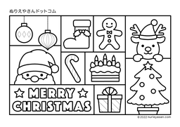 カテゴリ クリスマス の塗り絵 ぬりえやさんドットコム