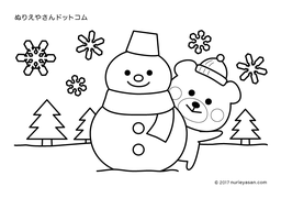 無料の塗り絵「雪」の検索結果 - ぬりえやさんドットコム