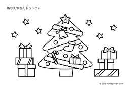 無料の塗り絵 クリスマスツリー の検索結果 ぬりえやさんドットコム