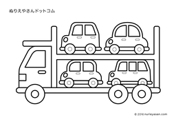 無料の塗り絵 働く車 の検索結果 ぬりえやさんドットコム